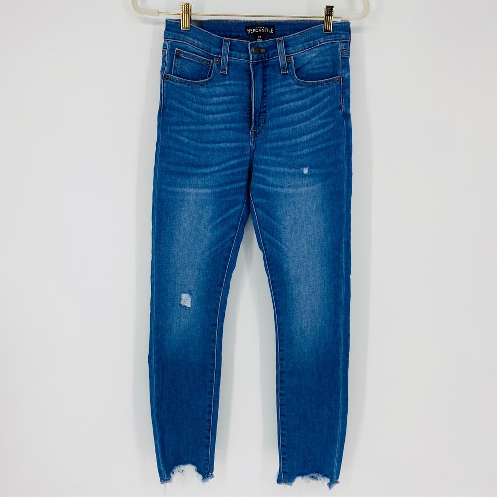 NWT NEW J. Crew High Rise Stretch Skinny Ankle Jean Medium Wash Size 27 - Picture 3 of 9